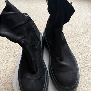 Wishbone Black High-Top Boots